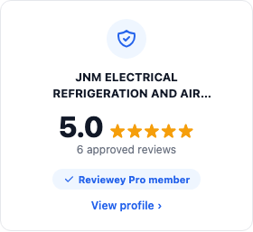 Reviewey Pro website badge showing a 5.0 rating from six approved reviews